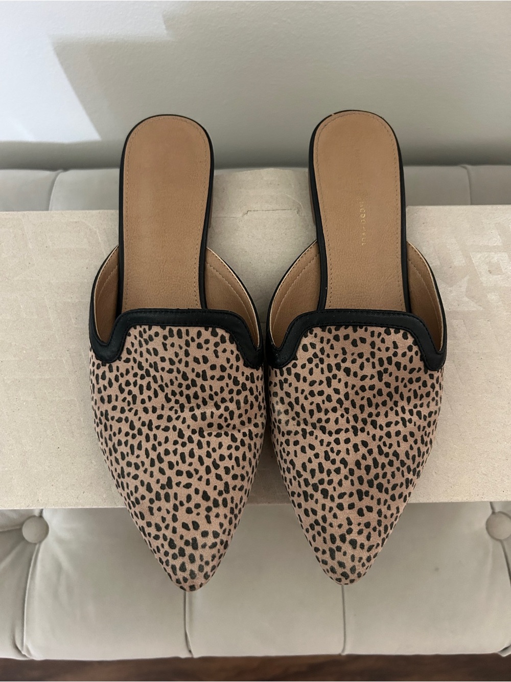 Michelle McDowell Leopard Print Pointed Toe Mule Heels | Office Chic | Parisian